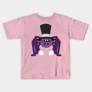 Spider With a Top Hat Kids T-Shirt